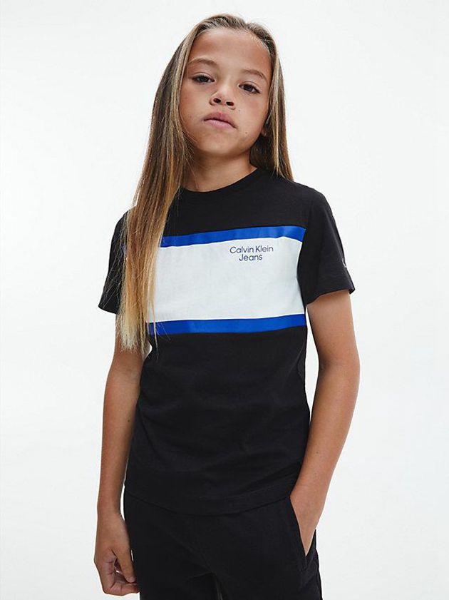 Calvin Klein USA Colourblock Boys T-Shirt Black 7346890-KZ